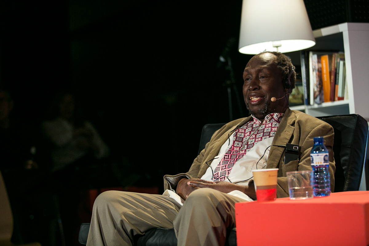 Ngugi wa Thiong'o, una de les converses més esperades del MOT 2018. Foto: Martí Albesa.